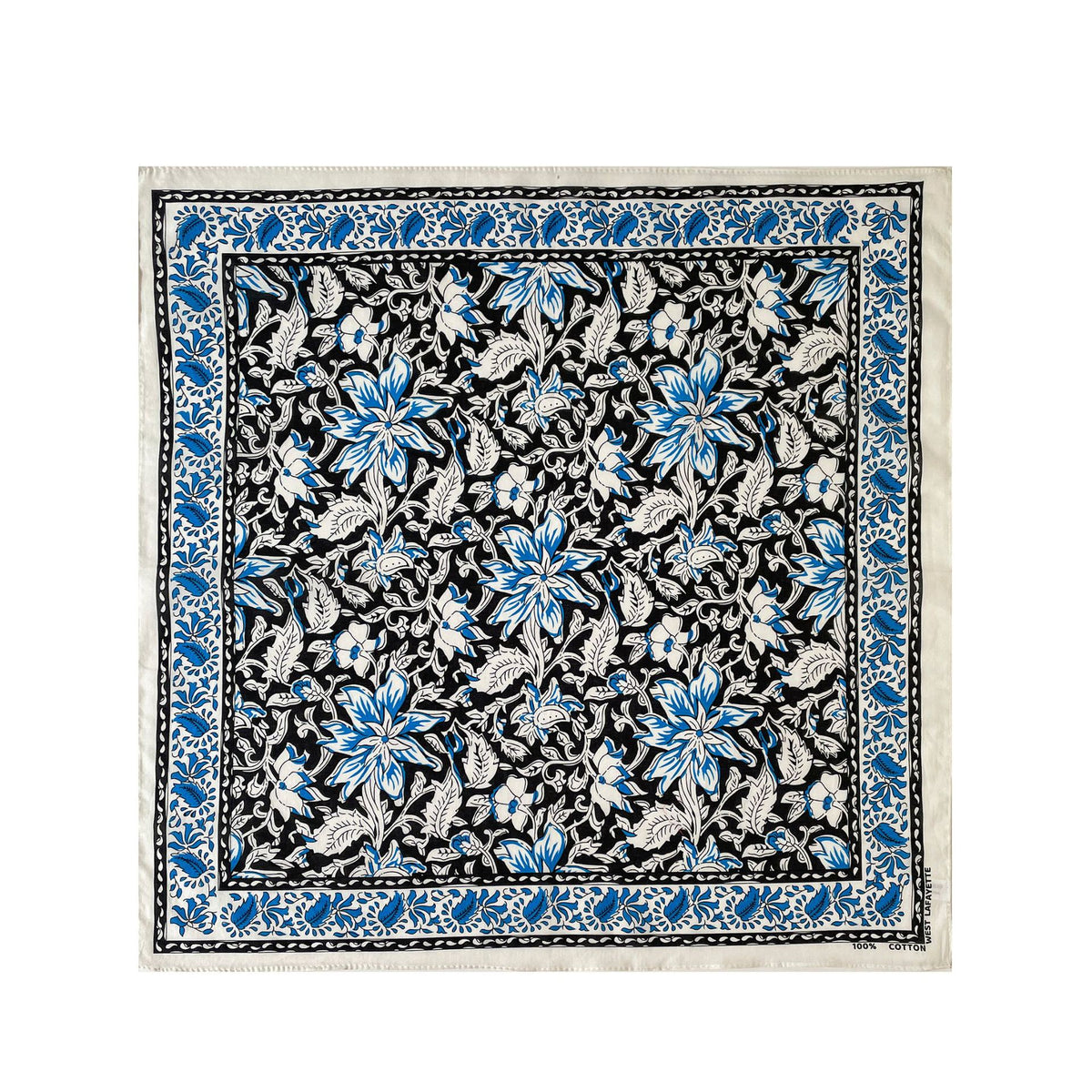 Folk Motif Printed Square Bandana Scarf - NO-4