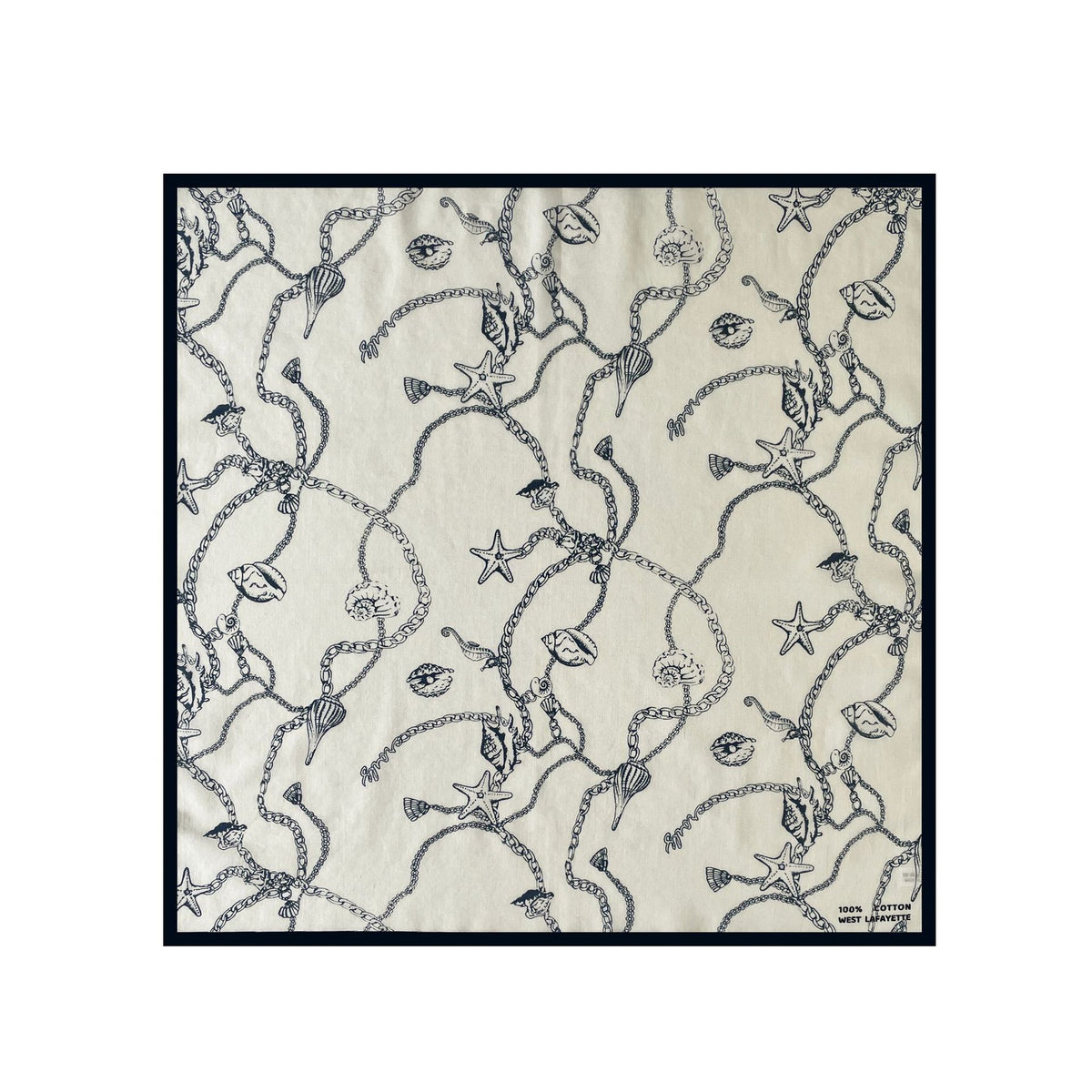 Folk Motif Printed Square Bandana Scarf - NO-7