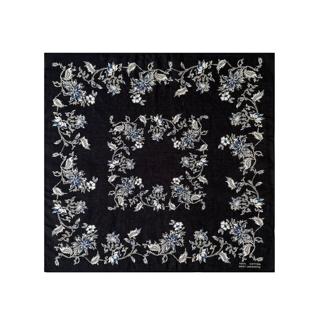 Folk Motif Printed Square Bandana Scarf - NO-8