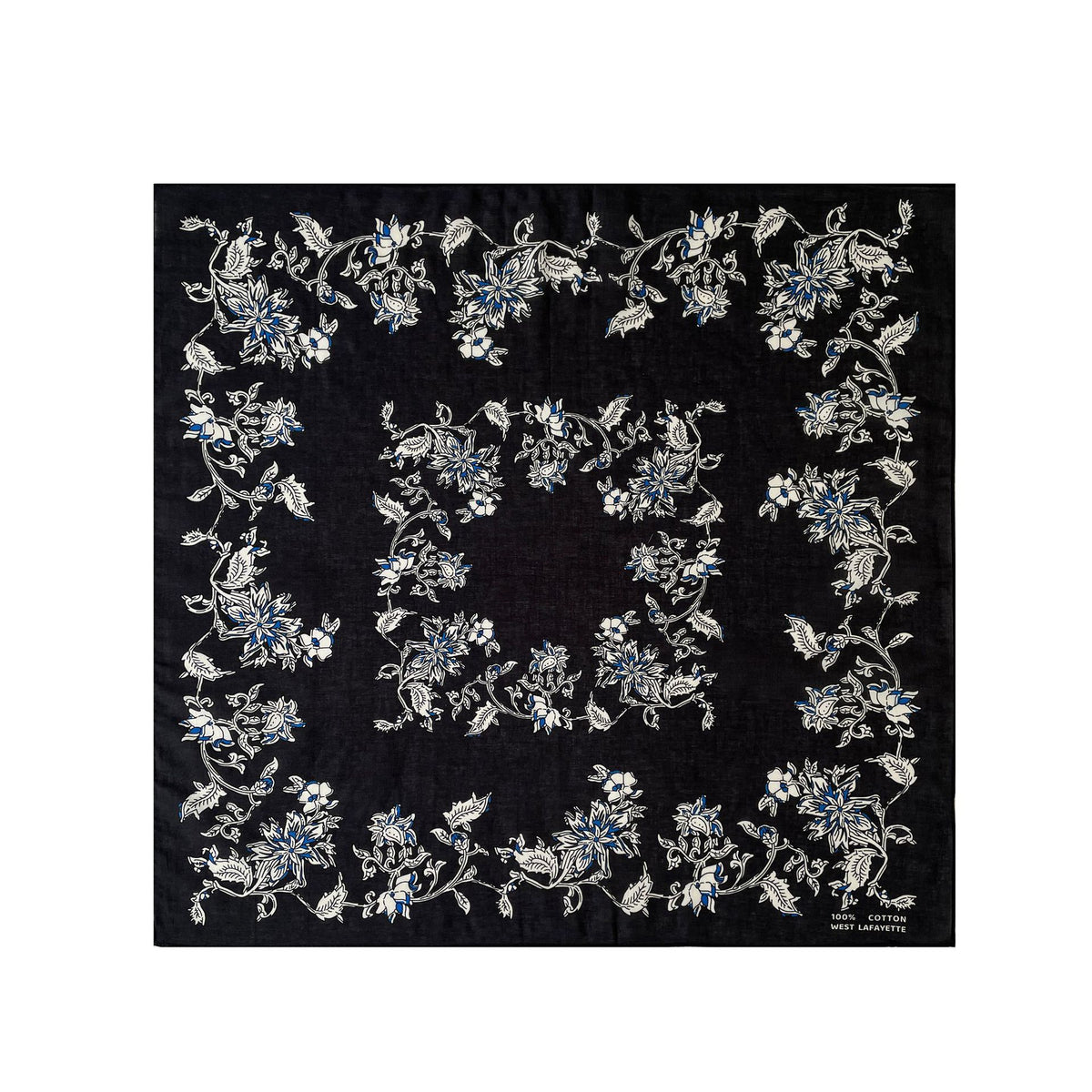 Folk Motif Printed Square Bandana Scarf - NO-8