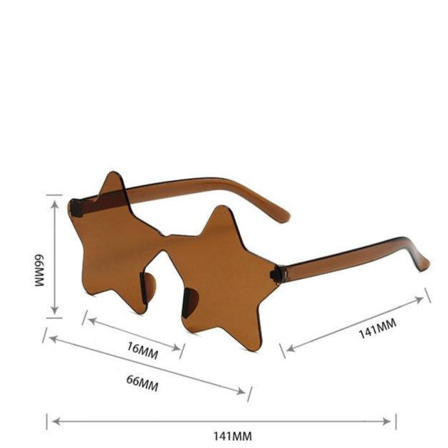 Star Shaped Rimless Tinted Party Glasses - view 1