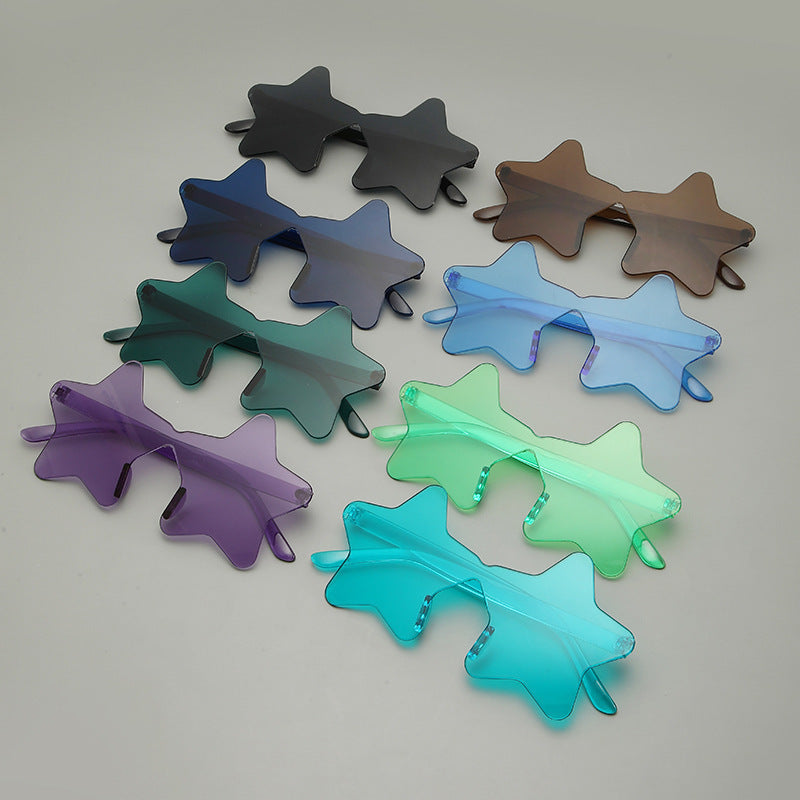 Star Shaped Rimless Tinted Party Glasses - view 2
