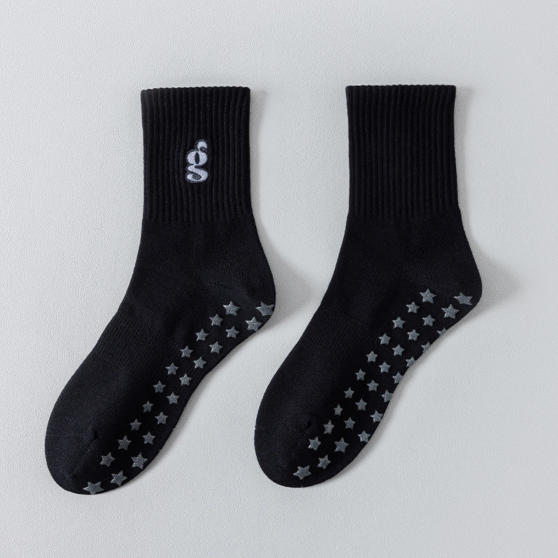 Non Slip Grip Socks for Yoga and Pilates - Black