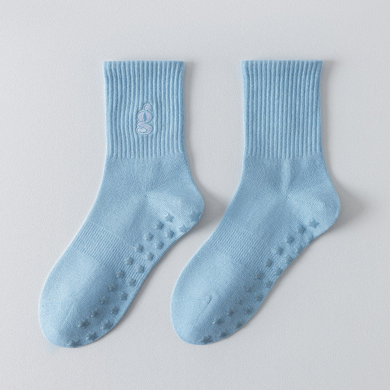 Non Slip Grip Socks for Yoga and Pilates - Blue