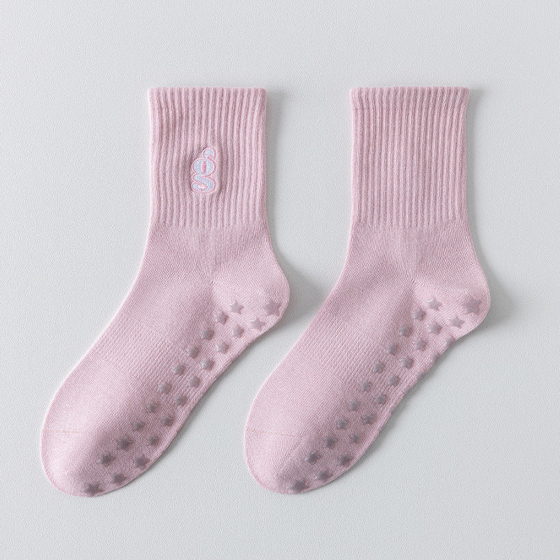 Non Slip Grip Socks for Yoga and Pilates - Pink