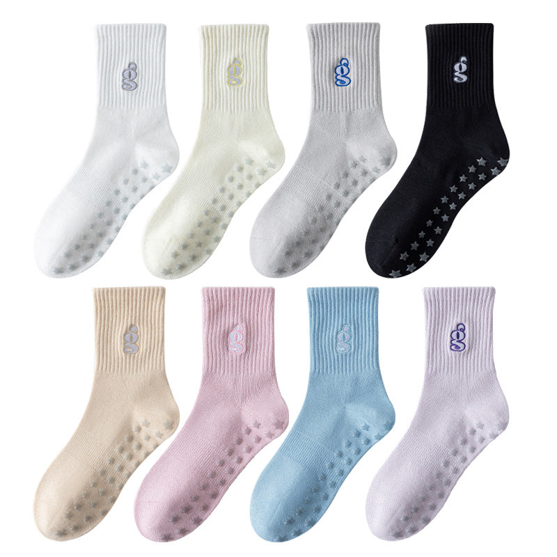 Non Slip Grip Socks for Yoga and Pilates - White