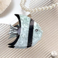 Marbled Angelfish Acetate Hair Claw Clip - Blue