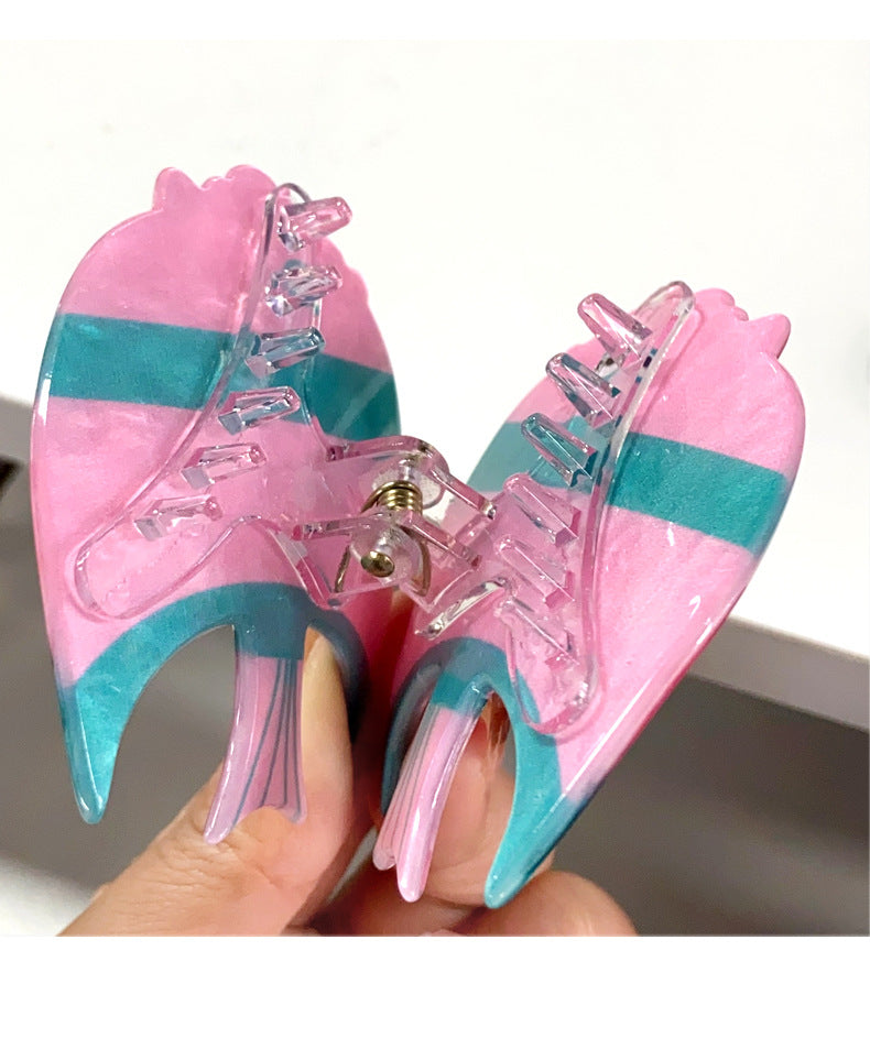 Marbled Angelfish Acetate Hair Claw Clip - view 7