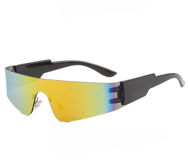 Wraparound Shield Sport Sunglasses - Yellow