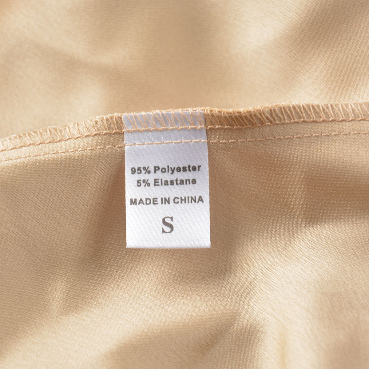 Scalloped Lace Hem Satin Slip Skirt - Champagne - 4