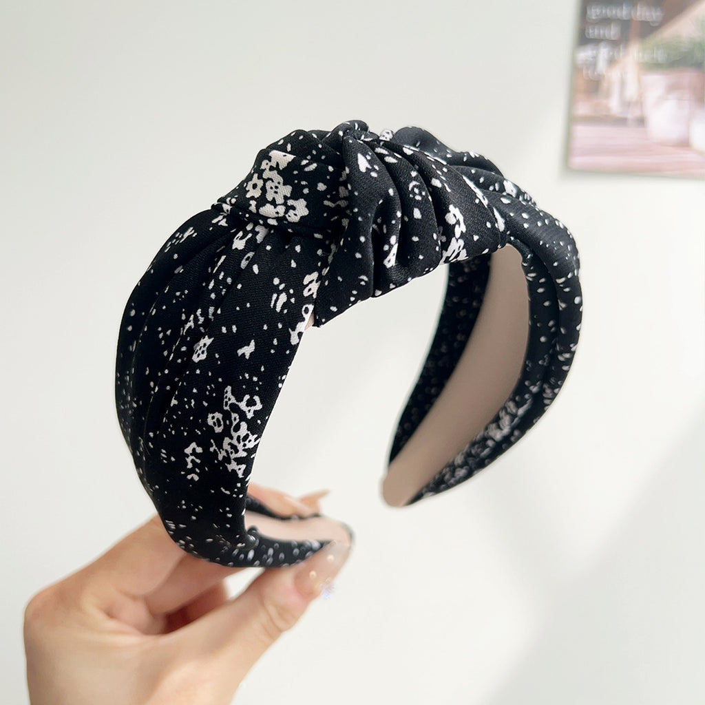 Printed Twist Front Padded Hair Headband - Color_01