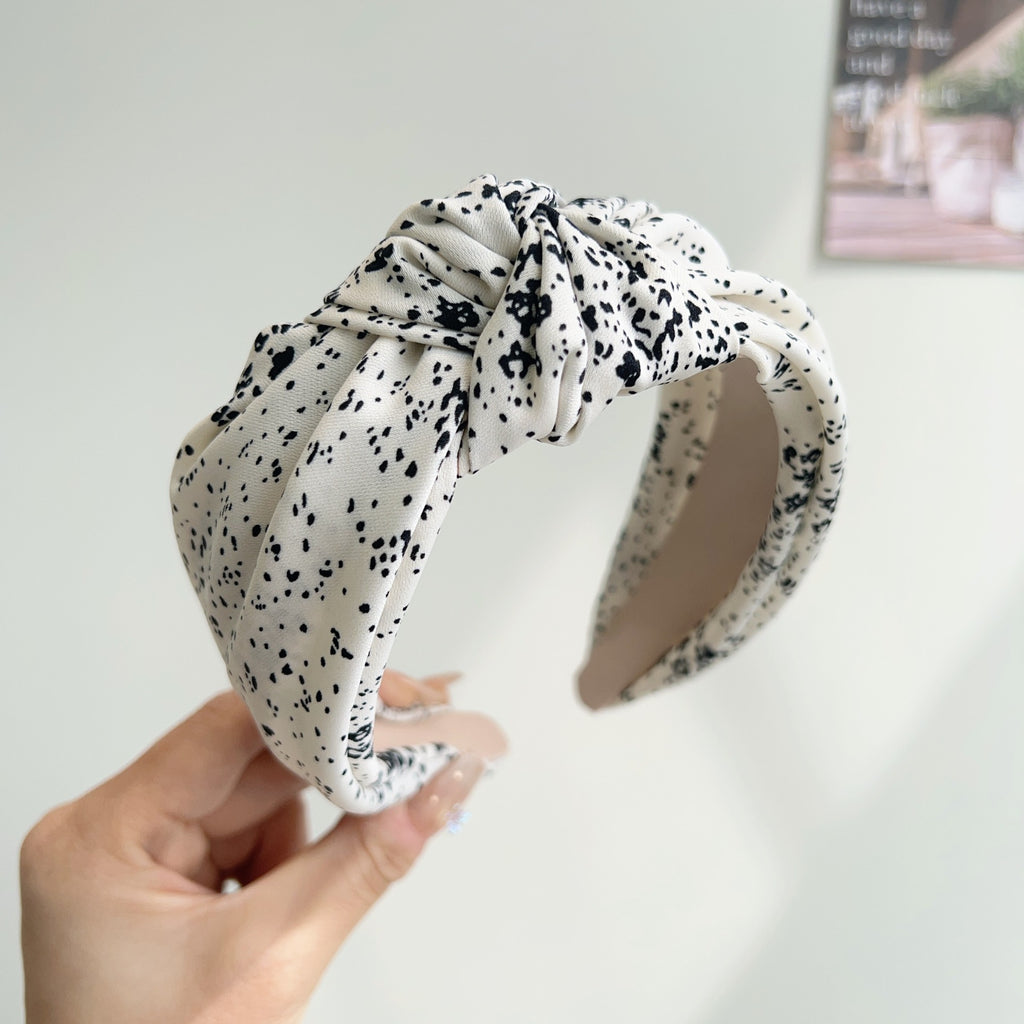 Printed Twist Front Padded Hair Headband - Color_02