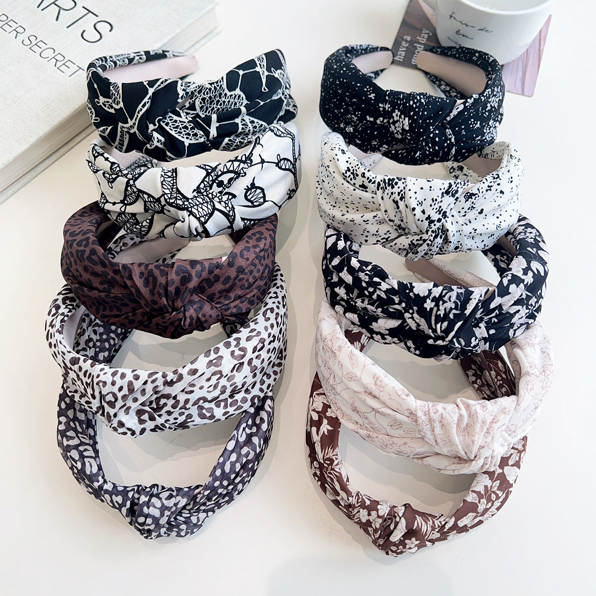 Printed Twist Front Padded Hair Headband
