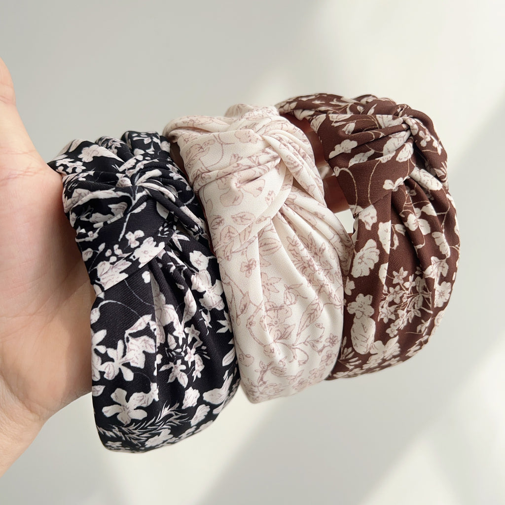 Printed Twist Front Padded Hair Headband - view 2