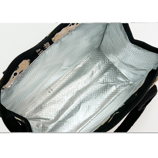 Printed Canvas Insulated Lunch Tote Bag - view 1
