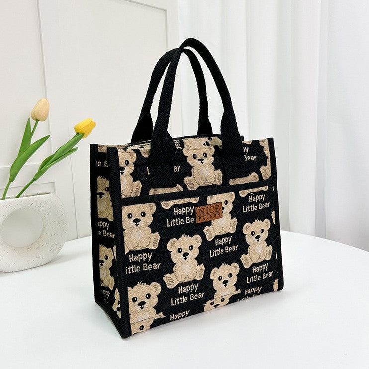 Printed Canvas Insulated Lunch Tote Bag - view 2