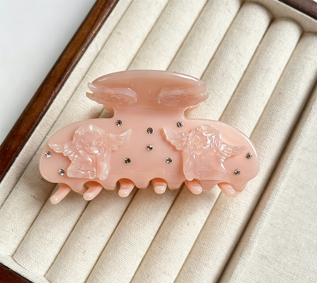 Embellished Acetate Hair Claw Clip with Rhinestones - Color_10