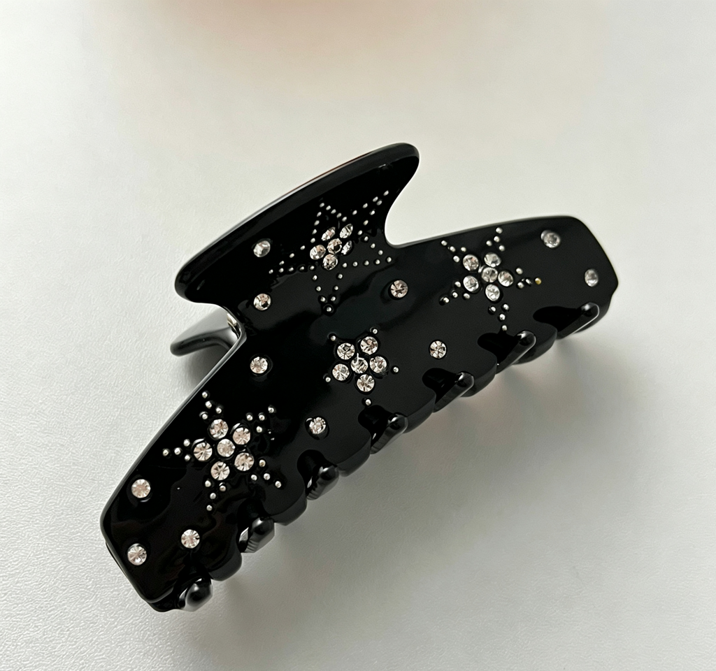Embellished Acetate Hair Claw Clip with Rhinestones - Color_11