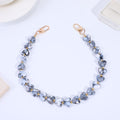 Translucent Heart Bead Swivel Clasp Purse Strap - Grey