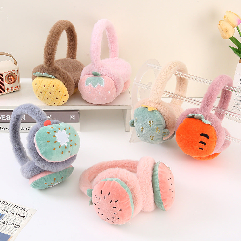 Plush Fruit Foldable Winter Earmuffs