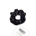Square Sequin Party Hair Scrunchie - Black