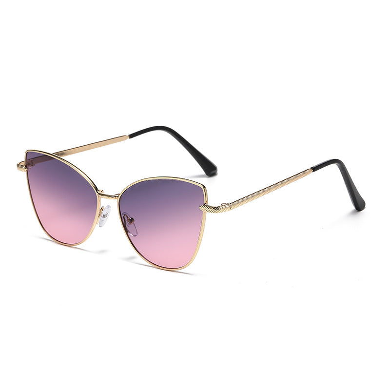 Metal Cat Eye Butterfly Sunglasses - Color_2