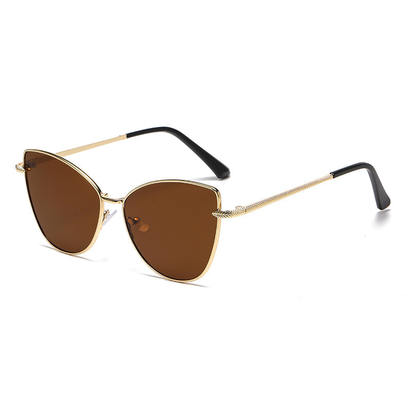 Metal Cat Eye Butterfly Sunglasses - Color_4