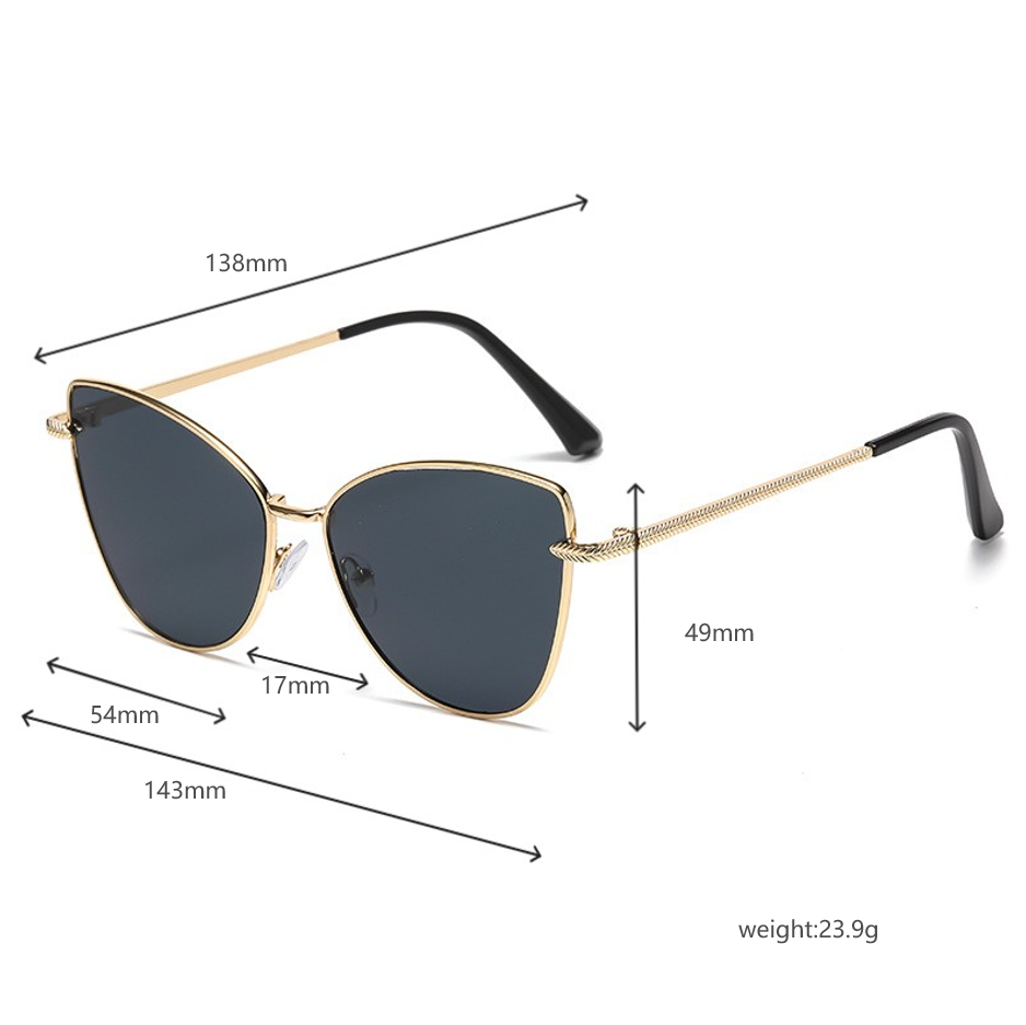 Metal Cat Eye Butterfly Sunglasses - view 1
