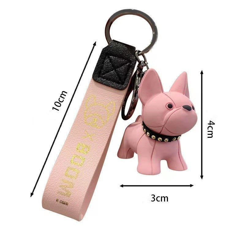 Bulldog Charm Wristlet Keychain - view 1