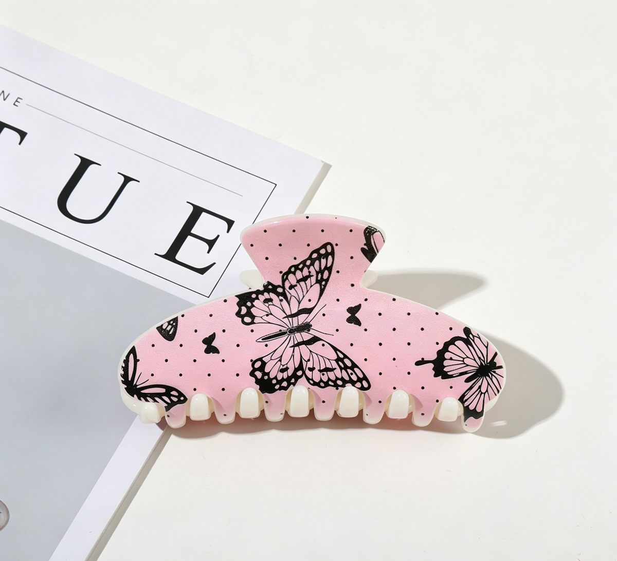 Butterfly Print Hair Claw Clip in Assorted Shapes - Color_04