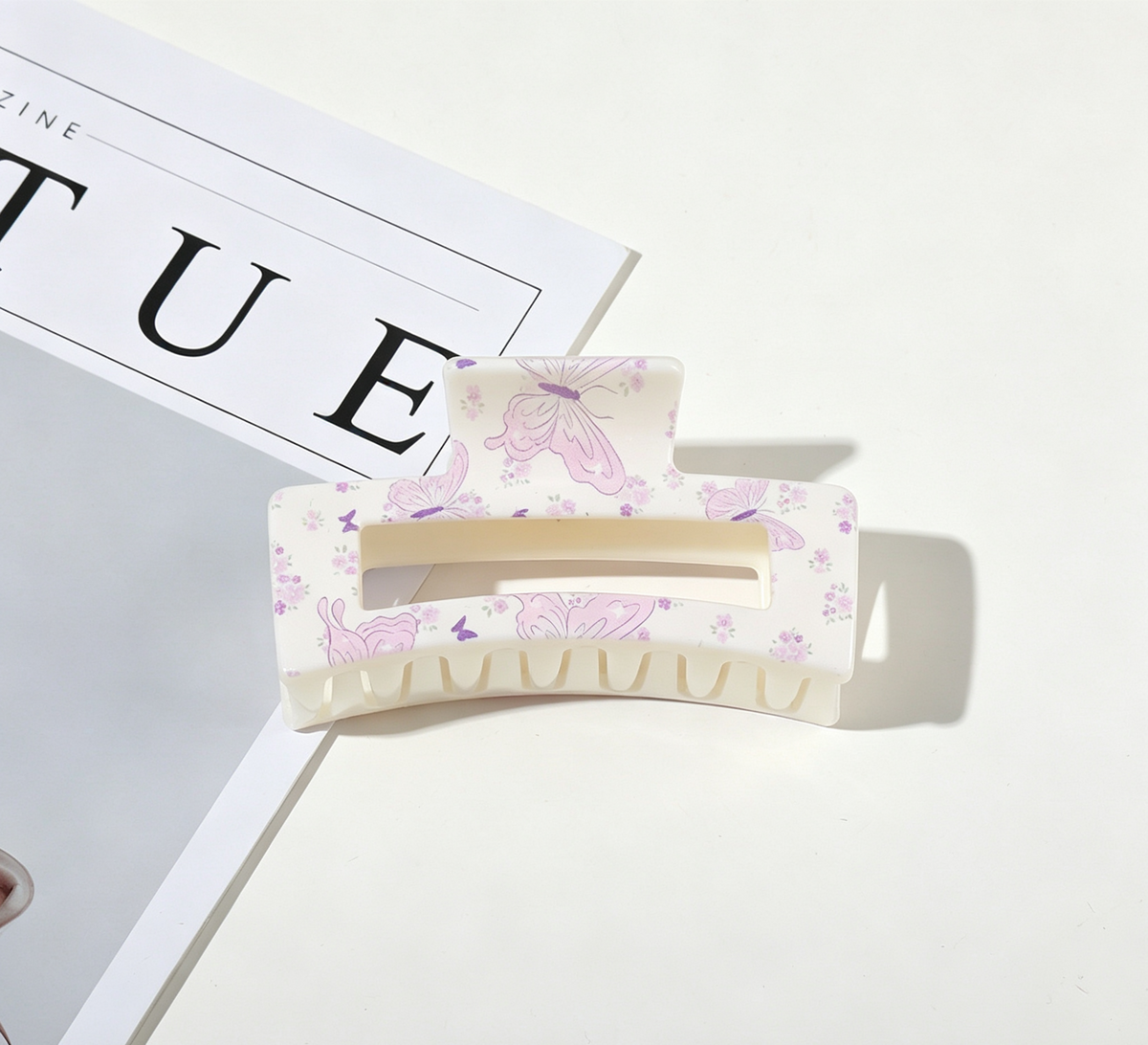 Butterfly Print Hair Claw Clip in Assorted Shapes - Color_14