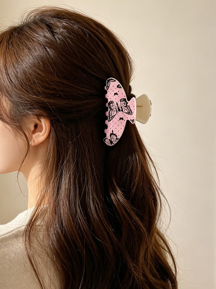 Butterfly Print Hair Claw Clip in Assorted Shapes