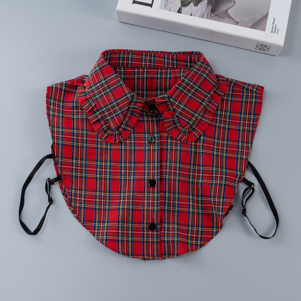 Detachable Faux Shirt Collar Dickey for Sweaters - RedGrid