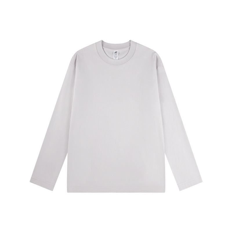 Soft Jersey Long Sleeve Crew Neck Top - Ash