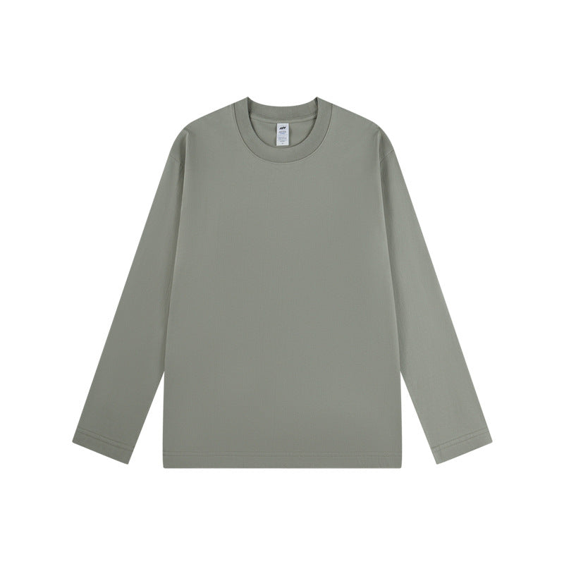 Soft Jersey Long Sleeve Crew Neck Top - Cement