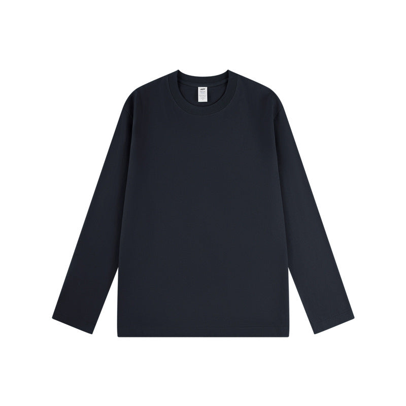 Soft Jersey Long Sleeve Crew Neck Top - DarkGray