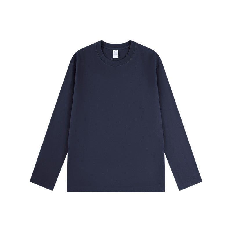 Soft Jersey Long Sleeve Crew Neck Top - Navy