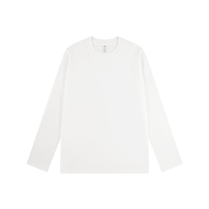 Soft Jersey Long Sleeve Crew Neck Top - White