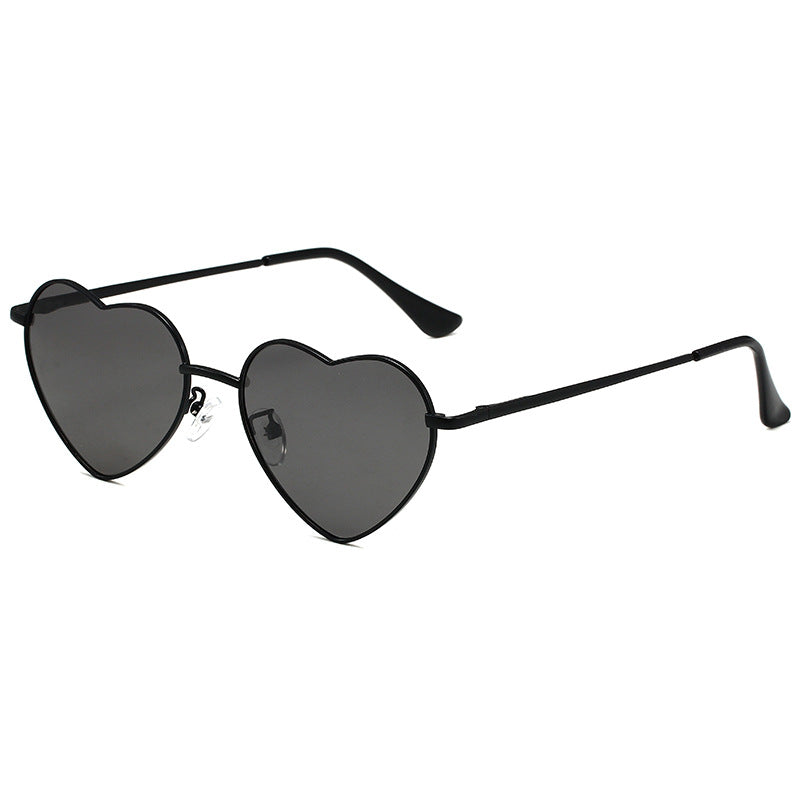 Heart Shaped Metal Frame Sunglasses - Color_10