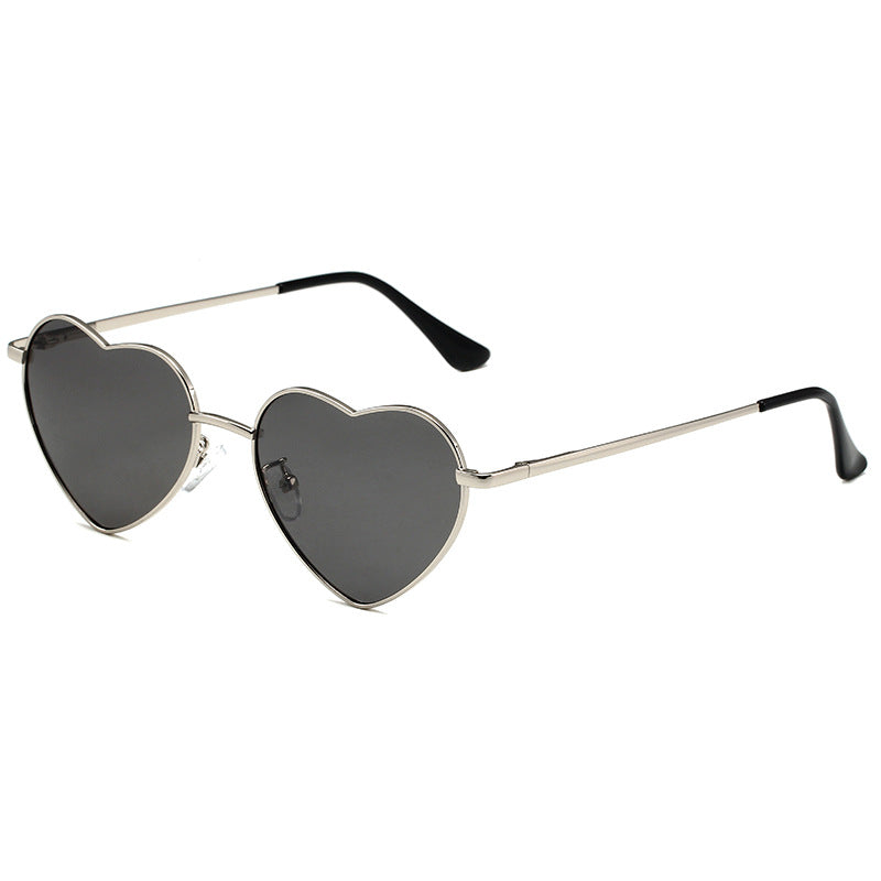 Heart Shaped Metal Frame Sunglasses - Color_2