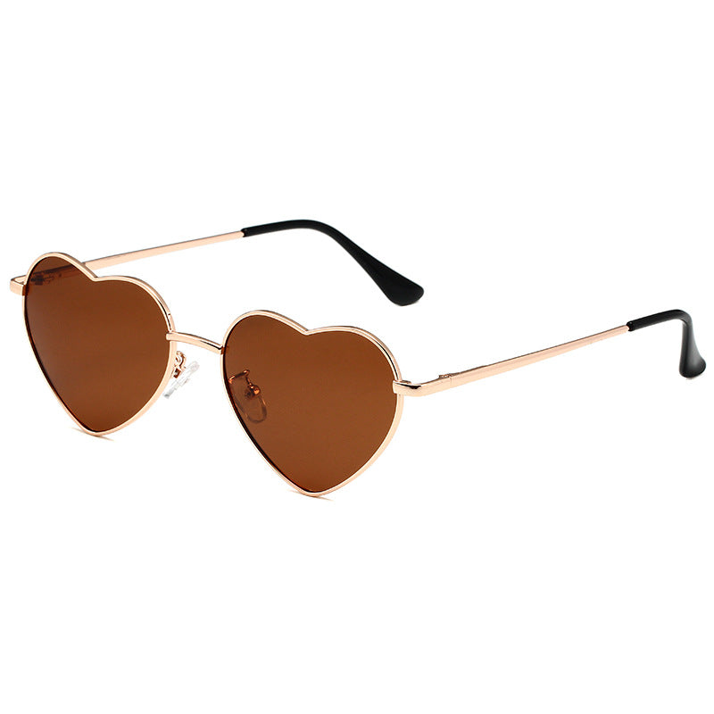 Heart Shaped Metal Frame Sunglasses - Color_3