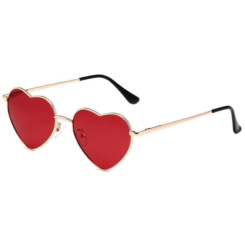 Heart Shaped Metal Frame Sunglasses - Color_4 - 1