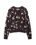 Fuzzy Leopard Print Button Cardigan - Leopard_2
