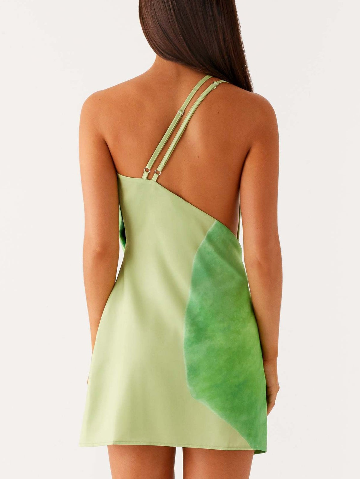 Watercolor Floral One Shoulder Mini Dress - view 2