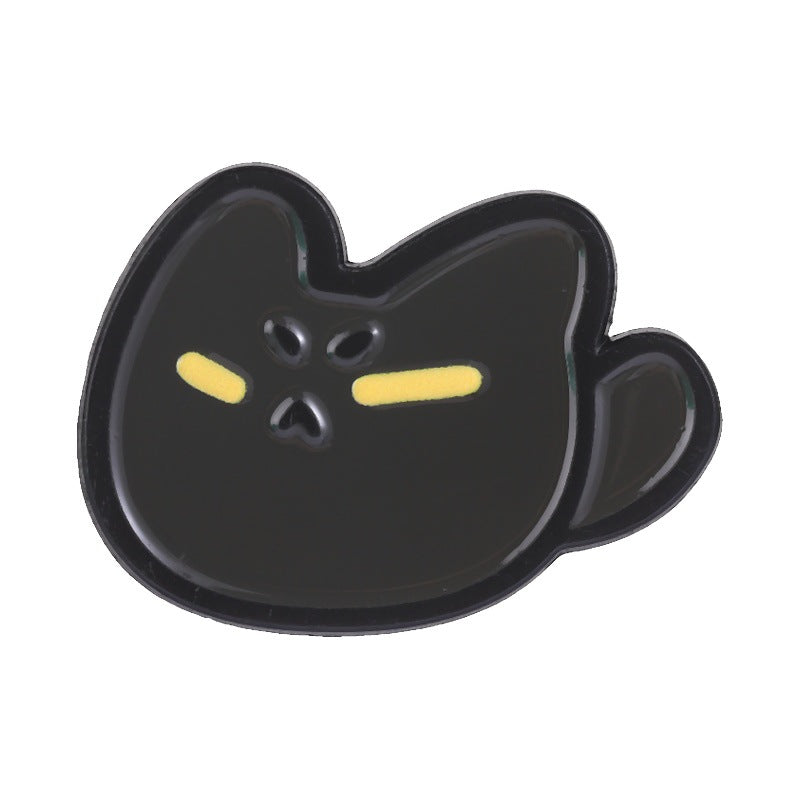 Chubby Kitty Brooch Pin for Jackets and Bags - C2