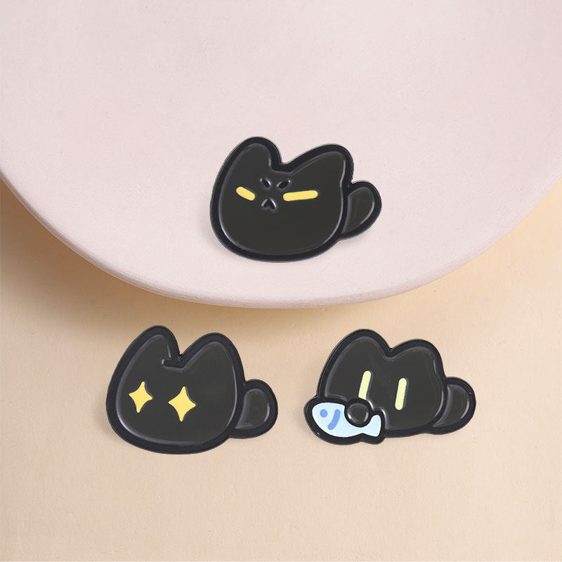 Chubby Kitty Brooch Pin for Jackets and Bags