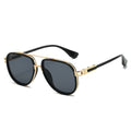 Retro Double Bridge Aviator Sunglasses - Black