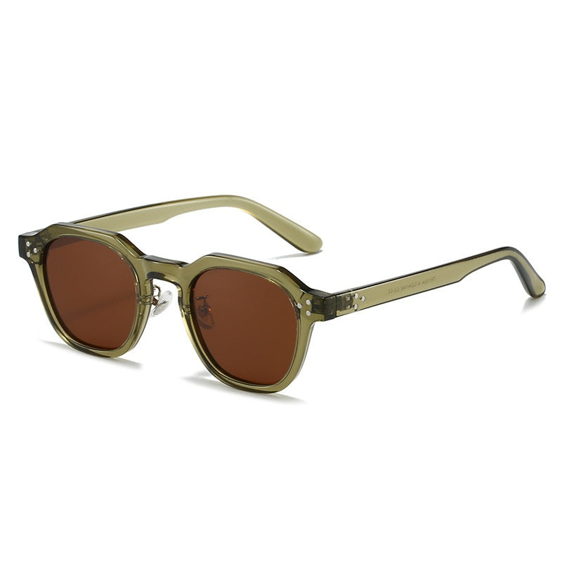 Keyhole Bridge Square Frame Sunglasses - C01