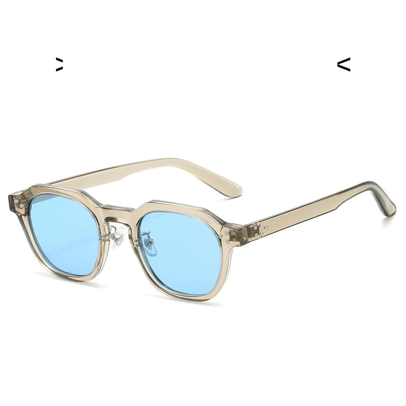 Keyhole Bridge Square Frame Sunglasses - C07