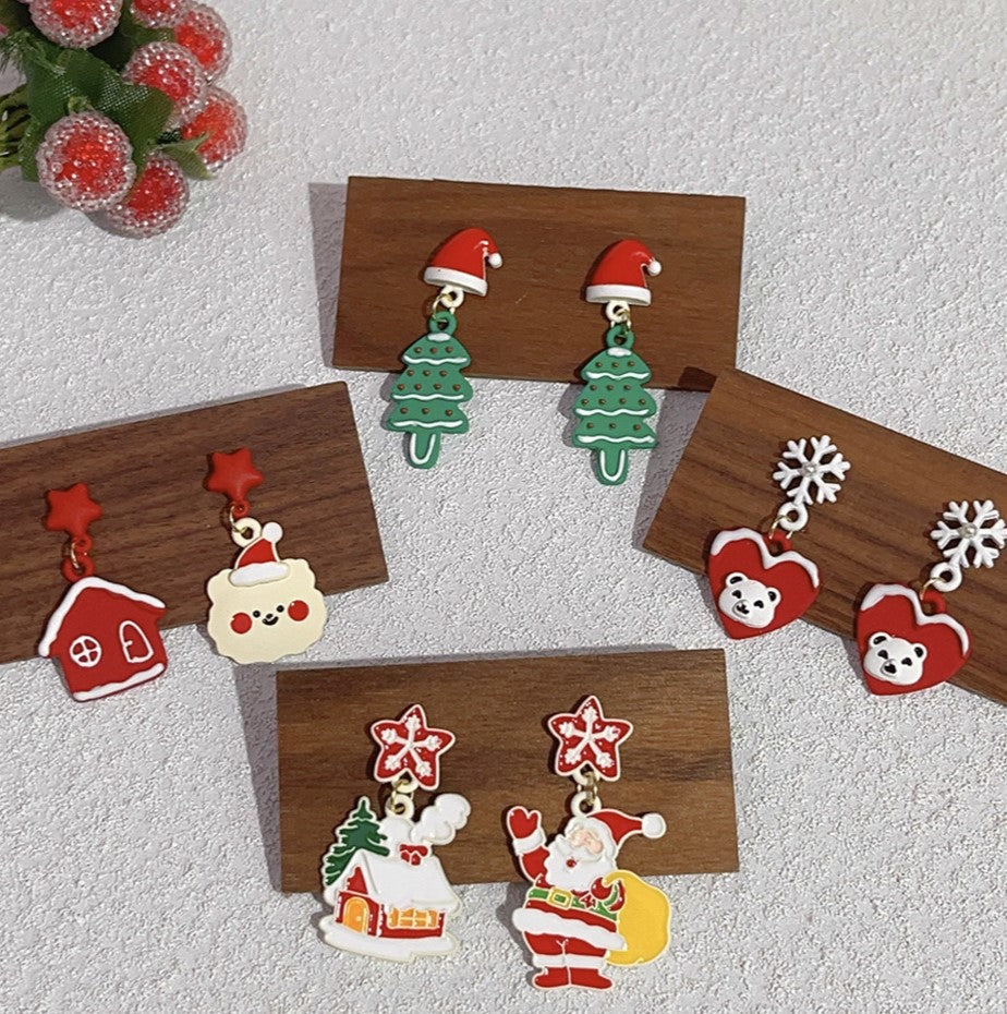 Christmas Charm Mismatched Drop Earrings - view 1